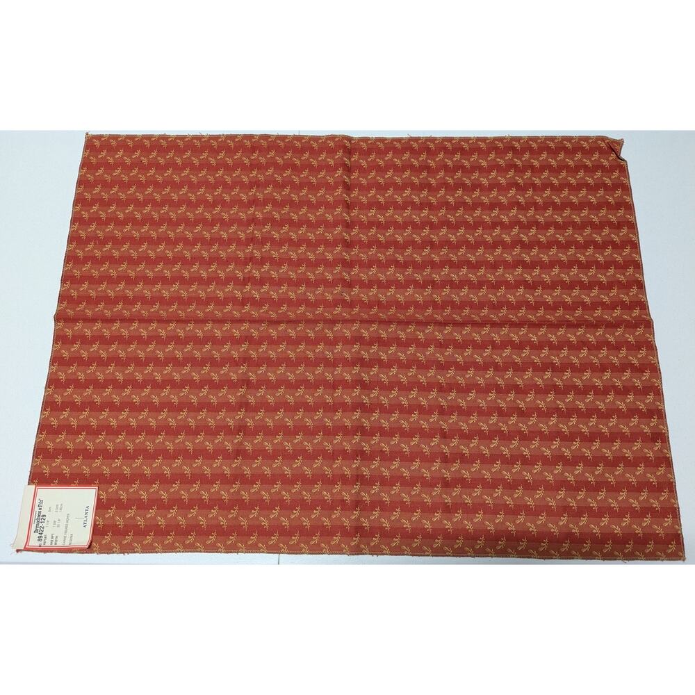 Vintage Brunschwig & Fils Carine Figured Woven Begonia Fabric Remnant 27 x 37 in